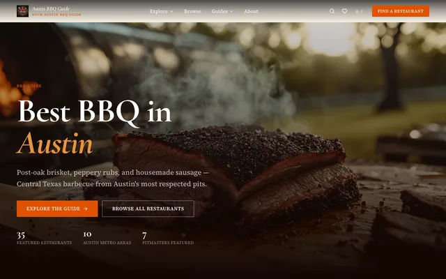 Austin BBQ Guide homepage