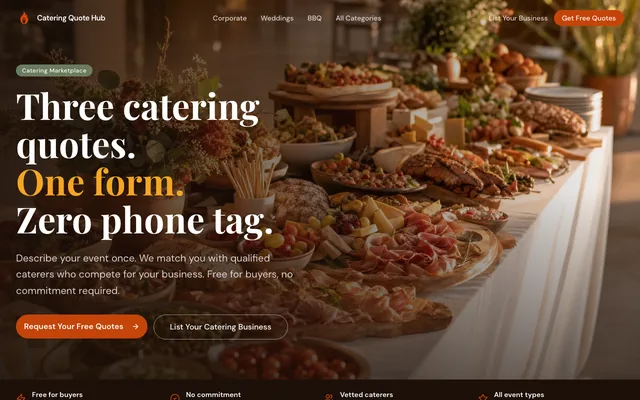Catering Quotes — Lead-Gen Hub homepage