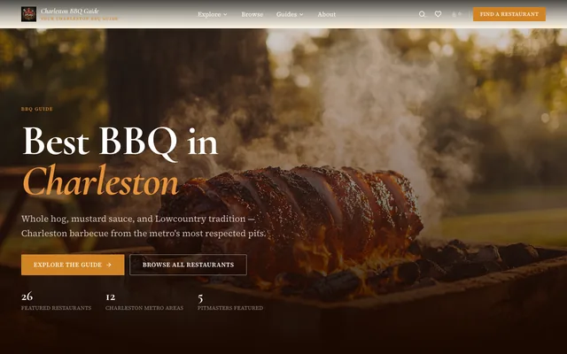 Charleston BBQ Guide homepage