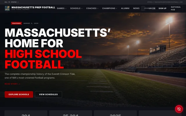 Massachusetts Prep Football homepage
