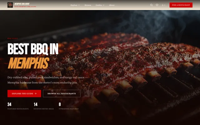 Memphis BBQ Guide homepage