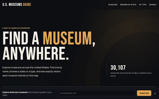 Museums Guide homepage