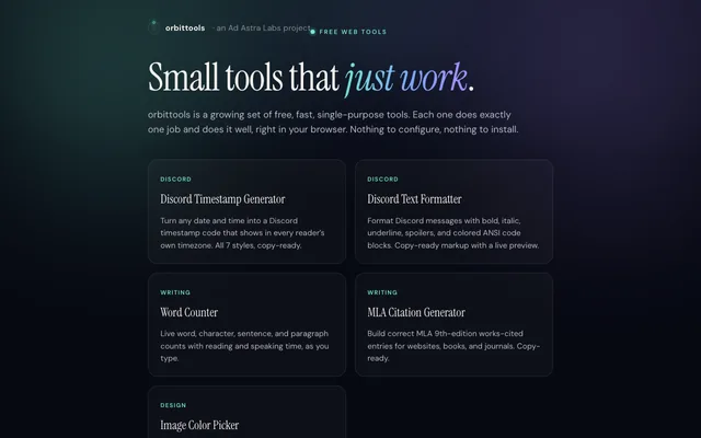 orbittools homepage