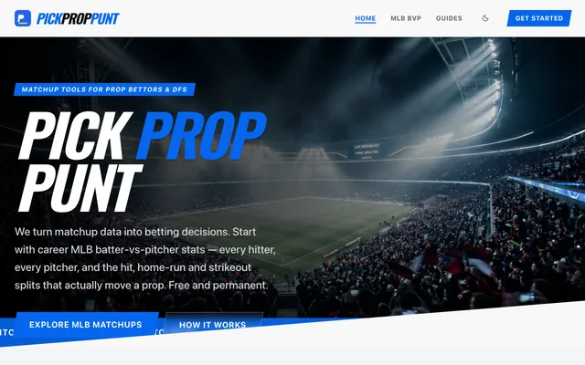Pick Prop Punt homepage
