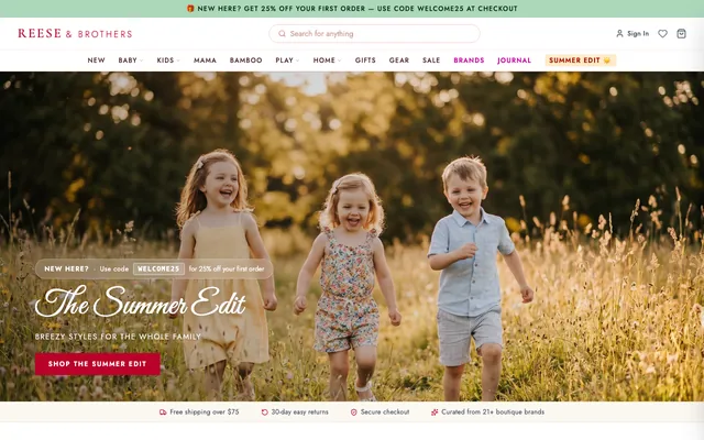 Reese & Brothers homepage