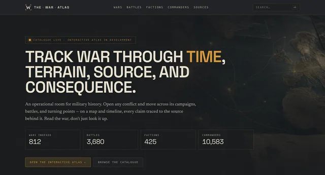 The War Atlas homepage