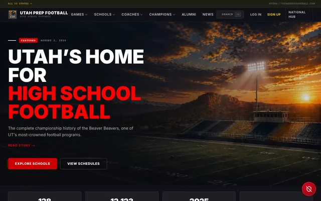 Utah Prep Football homepage