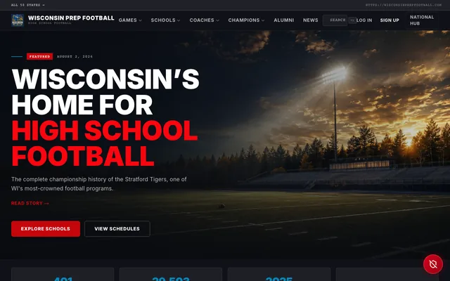 Wisconsin Prep Football homepage
